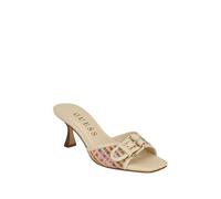 Guess Women's Dista Heeled Sandal, Multi Ivory 101, 4.5 UK