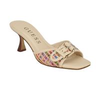 GUESS Women's Dista Heeled Sandal, Multi Ivory 101, 8 UK