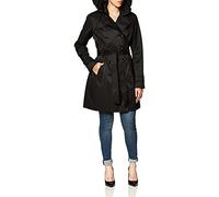 GUESS Women's Double Breasted, Trenchcoat Black, L