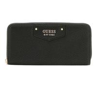 GUESS Women's Eco-friendly Minimalist Black Faux Leather Wallet, 12 Card Slots, Coin Purse, Detachable Wrist Handle, 20.5 x 10 x 2.8 cm