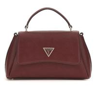 GUESS Women's Eco Gloriana 2 Compartment Top Handle Flap Satchel, Burgundy, One Size