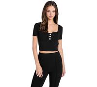 Guess Women's Eco Short Sleeve Square Neck Evelina Top