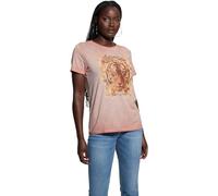 Guess Women's Eco Short Sleeve Tiger God Easy Tee, Satin Rose Multi, M