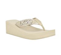GUESS Women's Edany Wedge Sandal, Taupe 240, 6.5 UK