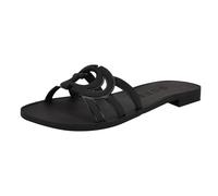 GUESS Women's Elyho Flat Sandal, Black 001, 7