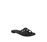 GUESS Women's Elyho Flat Sandal, Black 001, 9