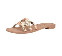 GUESS Women's Elyho Flat Sandal, Gold 710, 7 UK
