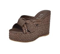 GUESS Women's Eveh Wedge Sandal, Brown 210, 2 UK
