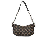 GUESS Women's Evelune Top Zip Shoulder Bag, Mocha Logo, One Size