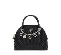 GUESS Women's Everlee Dome Satchel, Black, One Size