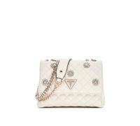 GUESS Women's Everlee Mini Convertible Crossbody Flap, White, One Size