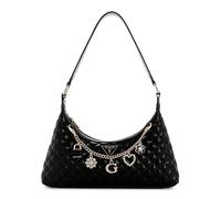 GUESS Women's Everlee Top Zip Shoulder Bag, Black, One Size