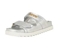 GUESS Women's FABULON Flat Sandal, Silver 040, 2 UK