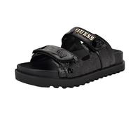 GUESS Women's Fabulon Sandal, Black Patent Logo 004, 5 UK