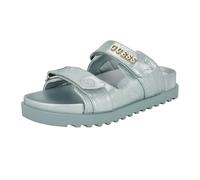 Guess Women's Fabulon Sandal, Light Blue Patent Logo 450, 3 UK