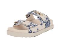 GUESS Women's Fabulon Sandal, Light Blue Saffiano 451, 8 UK