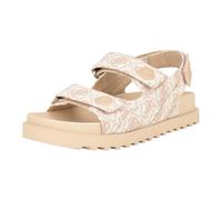 GUESS Women's Fadey Flat Sandal, Light Pink/White Logo Multi, 8 UK