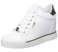 GUESS Women's Faster Sneaker, White, 9 UK