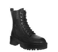 GUESS Women's Fearne Combat Boot, Black 967, 5 UK