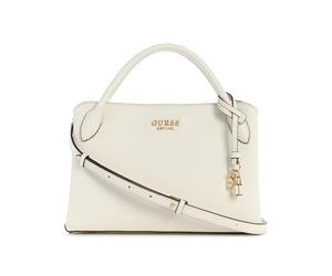 GUESS Women's Fedana Elite Satchel, White, One Size