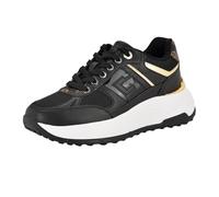 Guess Women's Fonzi Sneaker, Black/Gold Multi 001, 6.5 UK
