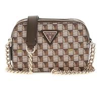 Guess Geometric Print Wave Camera Crossbody Womens Bag In Brown Multi