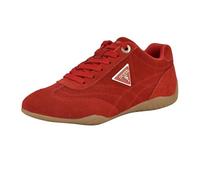 GUESS Women's Gabiey Sneaker, Medium Red Suede 610, 4 UK