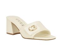 GUESS Women's Gallai Heeled Sandal, Ivory Patent 152, 7