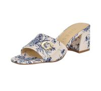 GUESS Women's Gallai Heeled Sandal, Light Blue Floral 450, 5.5 UK
