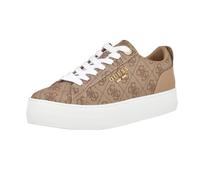 GUESS Women's Genza Sneaker, Latte Multi 110, 3.5 UK