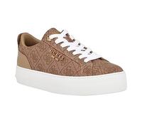 GUESS Women's Genza Sneaker, Latte Multi 110, 4.5 UK