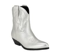 GUESS Women's Ginette Ankle Boot, Silver 040, 2 UK