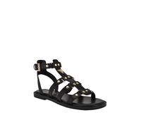 GUESS Women's Graydee Flat Sandal, Black 001, 9