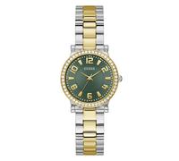 Guess Women's Green Dial Two Tone Bracelet Watch
