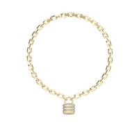 Guess Jewellery Guess Guess My Secret Pave Padlock Gold Tone Necklace 16-18"