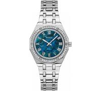 Guess Ladies Desire Blue & Green Mother Of Pearl Crystal Watch GW0770L1
