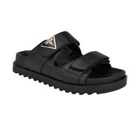 GUESS Women's Gwfabula Flat Sandal, Black, 3.5 UK