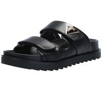 GUESS Women's Gwfabula Flat Sandal, Black, 3 UK