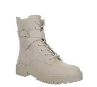 GUESS Women's Gworana Combat Boot, Ivory, 8 UK