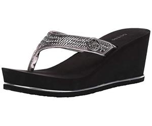 GUESS Women's gwSARRALY4 Flip-Flop, Silver, 11