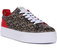 GUESS Women's Gymnastics Shoes Oxford Flat, Multicoloured, 4 UK
