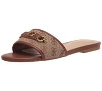 GUESS Women's Hammi Sandal, Brown Multi 210, 4 UK