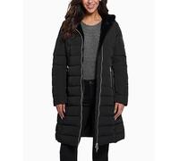 GUESS Women's Helena Long Fur Jacket, Jet Black, M