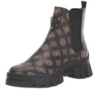 GUESS Women's Hestia Ankle Boot, Brown/Black 210, 3.5 UK