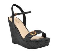GUESS Women's Himifia Wedge Sandal, Black 001, 7 UK