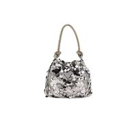 Guess Women's Holiday Shine Top Handle Pouch Silver/ Pewter in Silver Guess Silver One Size