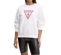 GUESS Womens Icon Crew Jumper Pure White 12