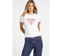 Guess Women's Icon Logo Tee White | Size: Medium Guess White M