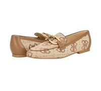 GUESS Women's Isaac Loafer, Beige/Brown Logo 210, 8 UK