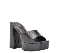Guess Women's Jadah Heeled Sandal, Black, 4 UK